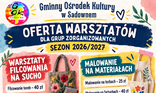 Oferta warsztatów artystycznych dla grup zorganizowanych na sezon 2026/2027